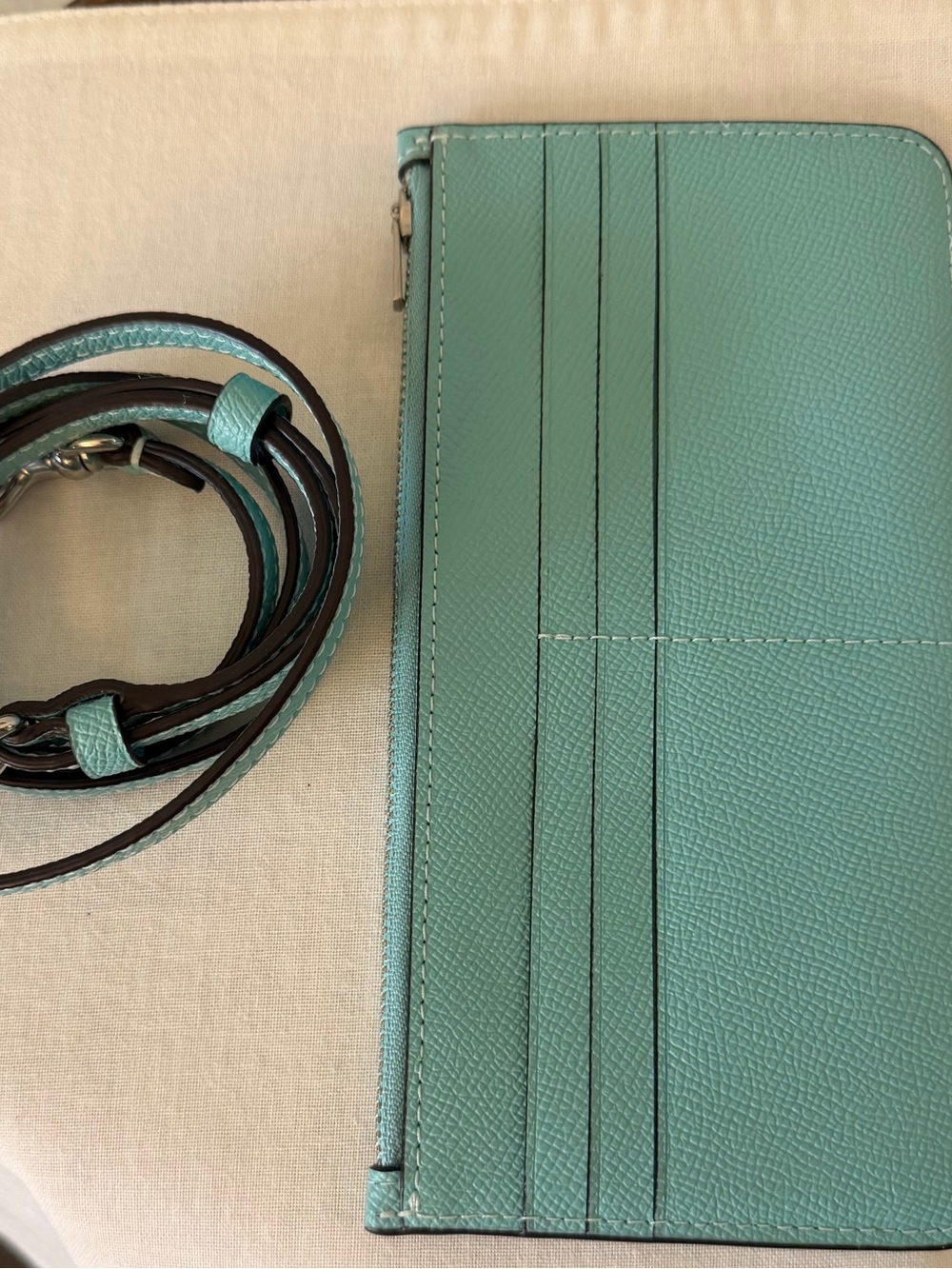 C Logo Envelope Crossbody Bag in torquoise  blue - Picture 2 of 2